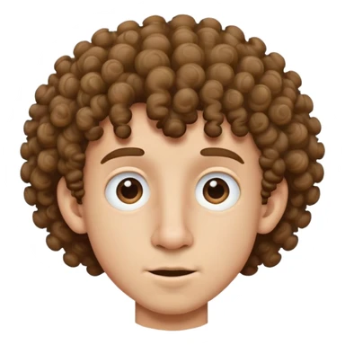 naso grande e ragazzo riccio sticker