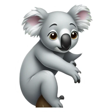 Koala hugging a tree sticker
