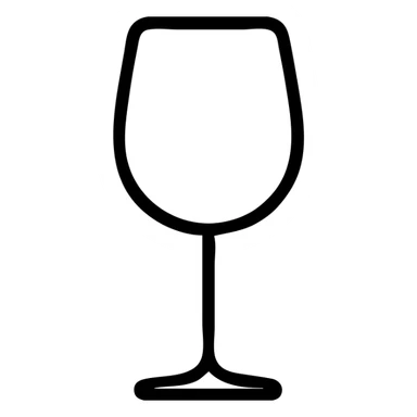 wine glass, simple icon style, clean lines, minimalistic, no color fill sticker