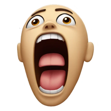 Screaming person sticker