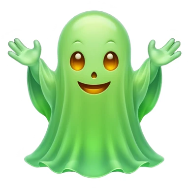 cute green ghost sticker