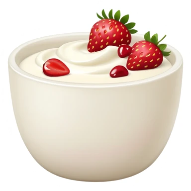 yoghurt bowl with strawberries  sticker