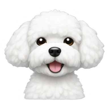 bichon frise in a bathtub, sticker
