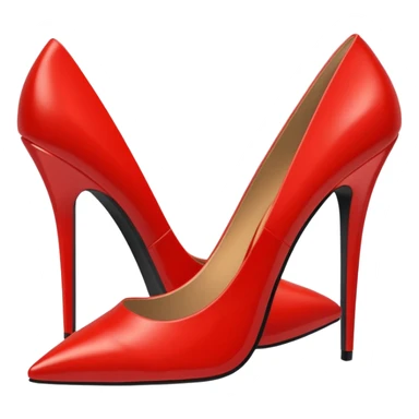 pair of fire red stiletto high heels sticker