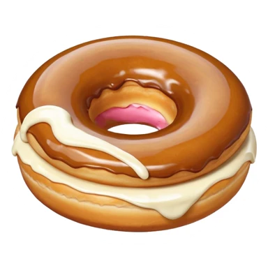 Donut with cream coming out  sticker