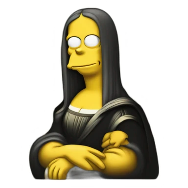 Homer simpson as Mona Lisa sticker