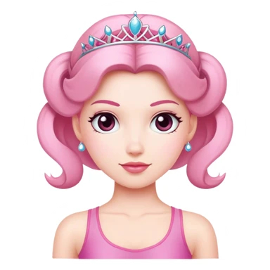 Pink Pilates white skin princess sticker