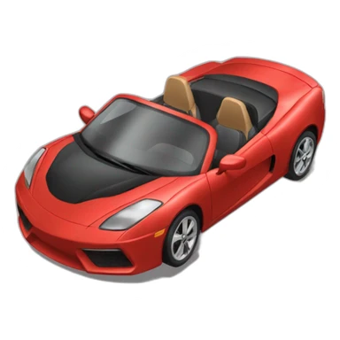 asian man driving red sports car sticker