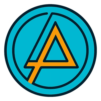 The Linkin Park logo with a circular border, color outline icon style sticker