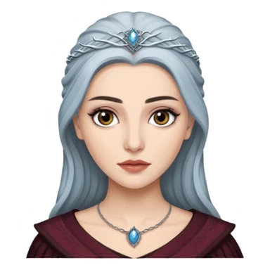 Hande Erçel as a lady from game of thrones from Starfall. Her eyes are gray. sticker