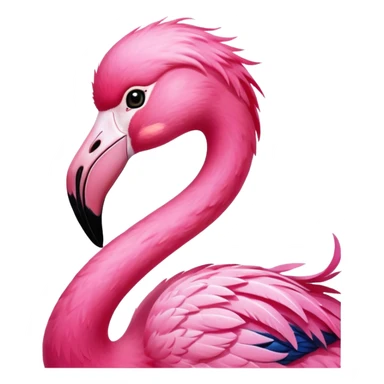 Flamingo painting a picture of a cat sticker