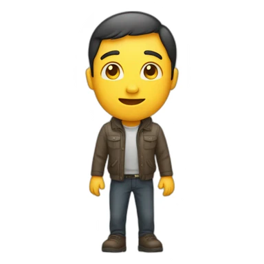 person welcome by moving down & hand sticker