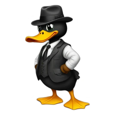 Gangster duck sticker