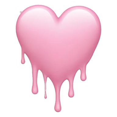 pastel pink dripping heart sticker