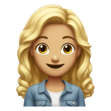 a girls saying yessss with a smile sticker