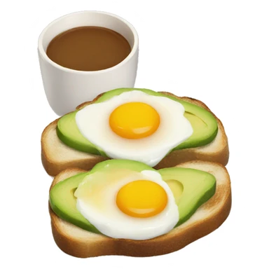 breakfast avocado toast egg sticker