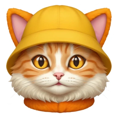 cat with yellow hats sticker