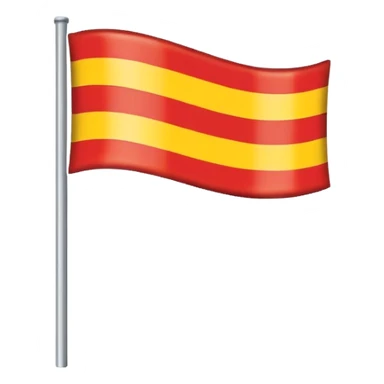 What emoji of flag which includes 50% yellow strip top nd bottom 50%red flag sticker