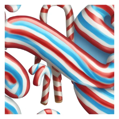 All blue candy Cain sticker