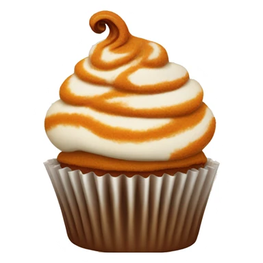 pumpkin cupcake with cinnamon swirl sticker