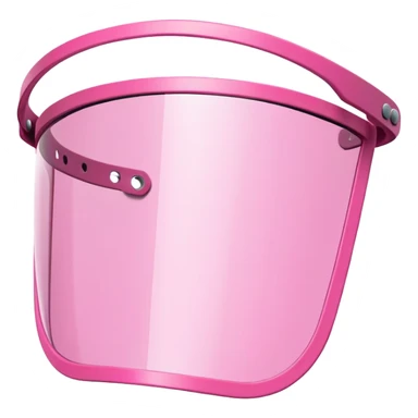 heavy duty pink shield visor, massive thickness, exaggerated Y2K style, substantial design sticker