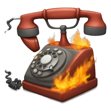 Telefono che va a fuoco sticker