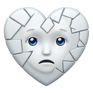 Sad broken heart  sticker