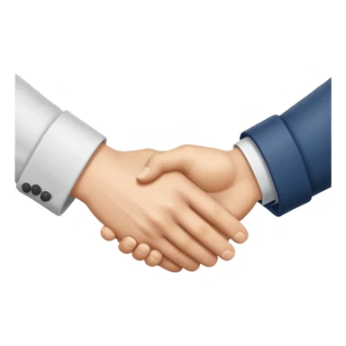 two white hands in a handshake sticker