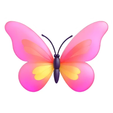 Light pink rainbow glass crystal butterfly sticker