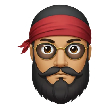 pirate with an eyepatch and beard  sticker