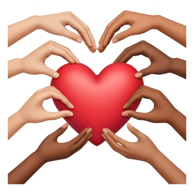 Manos de corazon de colores sticker