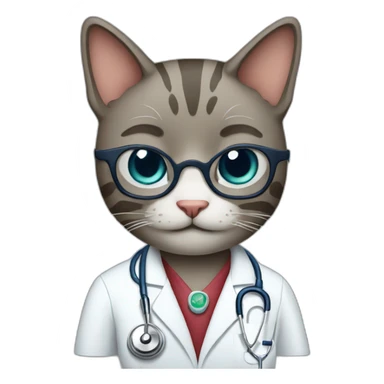 Cat doctor sticker