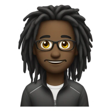 Garçon noir avec dreadlocks qui fais du sprint sticker