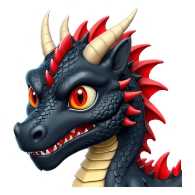 Un dragón negro furia sticker