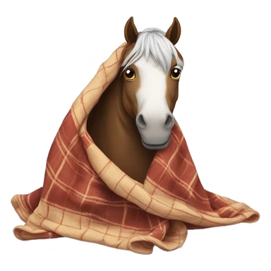 Horse in blanket sticker