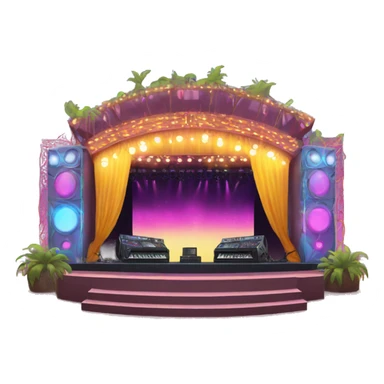 electronich music festival stage sticker