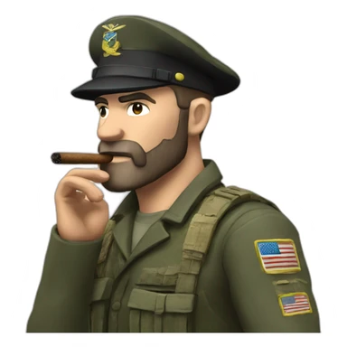 Captain price smoking a cigar sticker
