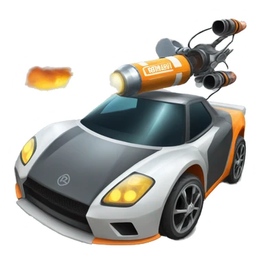 un pingouin qui conduit une voiture de rocket league sticker