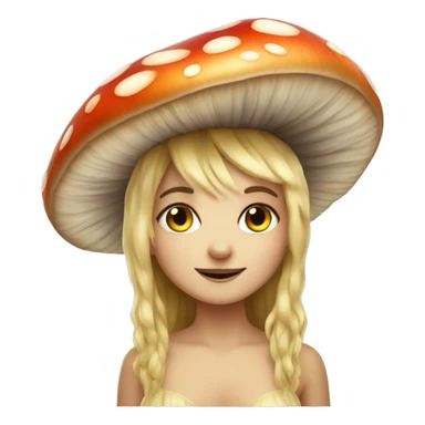 mushroom fairy sticker