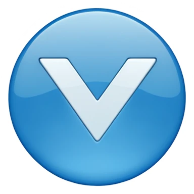 Yuvarlak mavi tik sticker