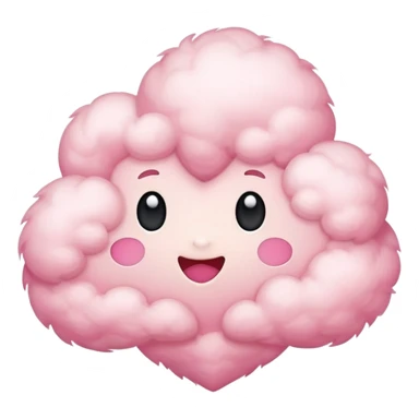 pink cloud with hearts sticker