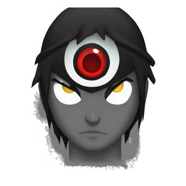 Itachi cara enojada con el Sharingan  sticker