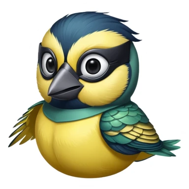 A great tit bird that is also a burglar. sticker