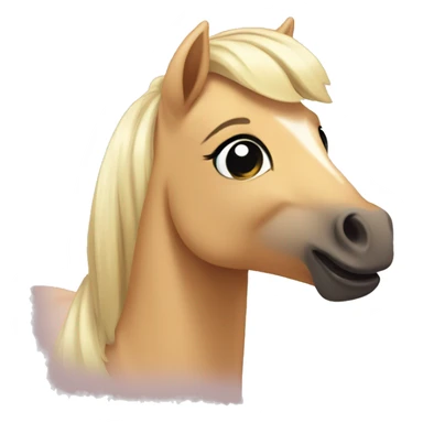 Adorable palomino pony sticker