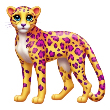 Lisa frank rainbow cheetah print sticker