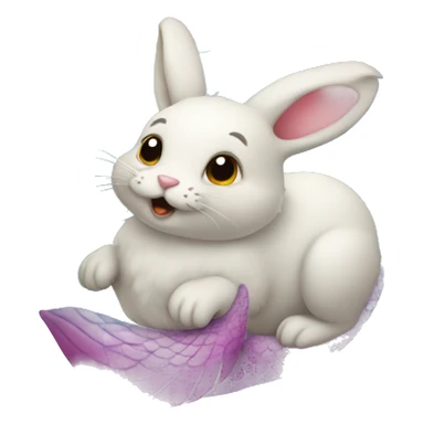 Rabbit with mermaid tail sticker