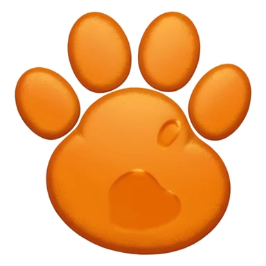 a very light orange pawprint sticker