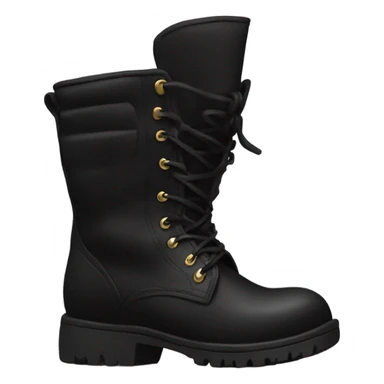 Black combat boot sticker