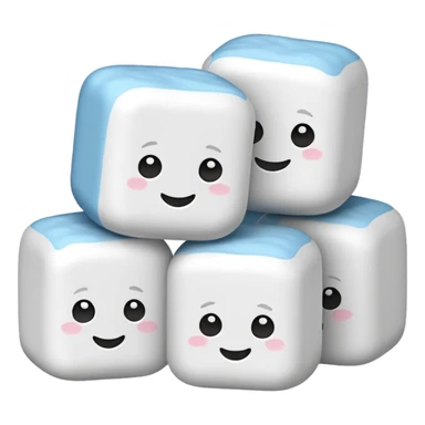 a few marshmallows, simple, clear without faces sticker