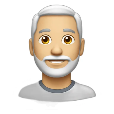 Hombre blanco de 36 años, sin cabello en la cabeza y con barba sticker